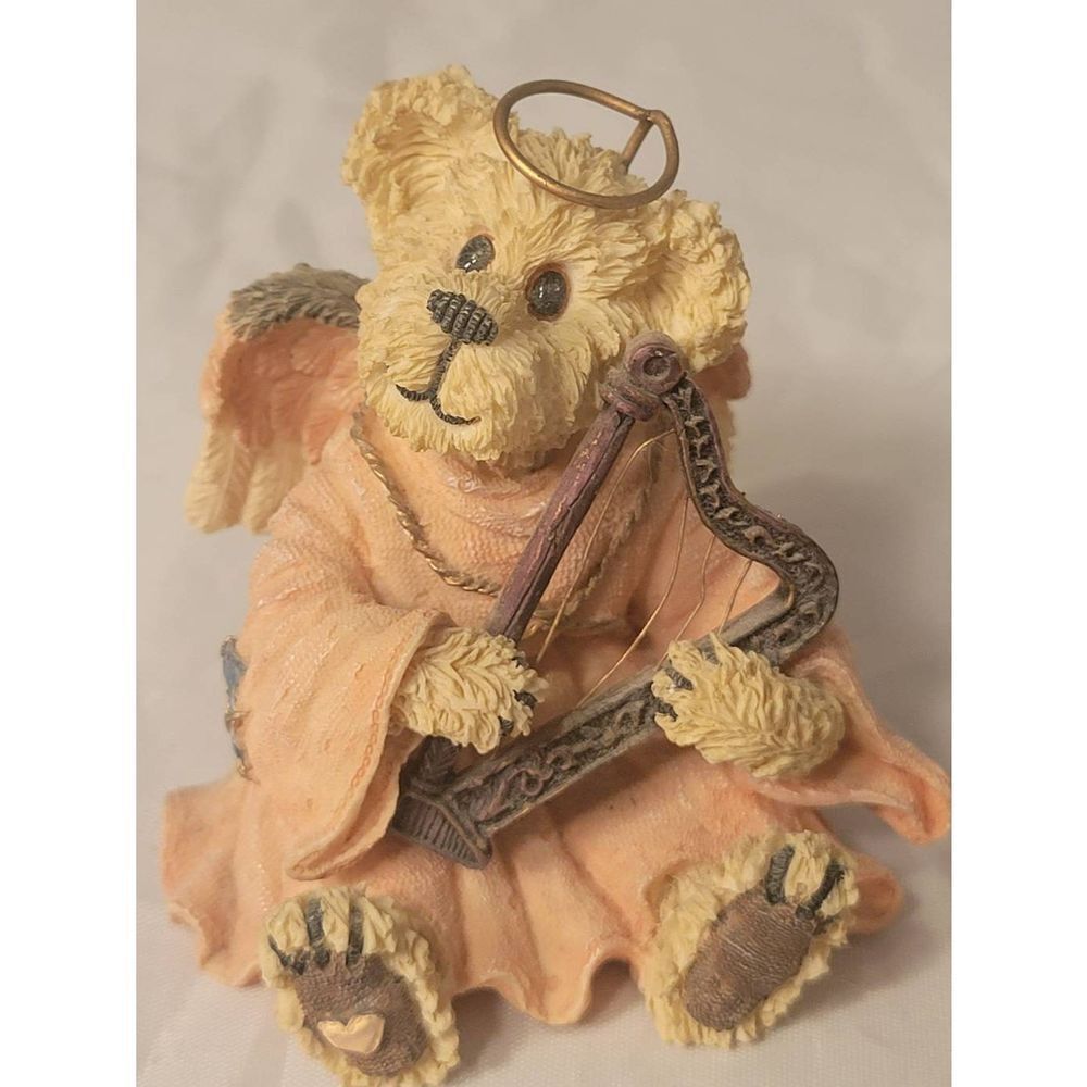 Boyds Bears "Muriel Angelmuse...Love's Sweet Melody" Harp Figurine #228347 2001